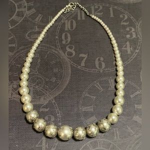 Azuli Skye faux pearl necklace.